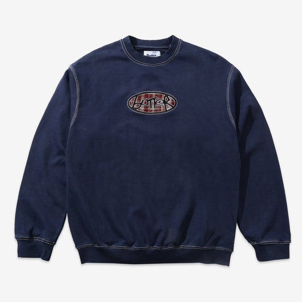 Crust Crewneck Washed Navy Jumpers