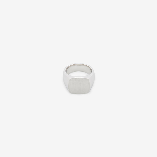 Cushion Ring Satin Silver (M)