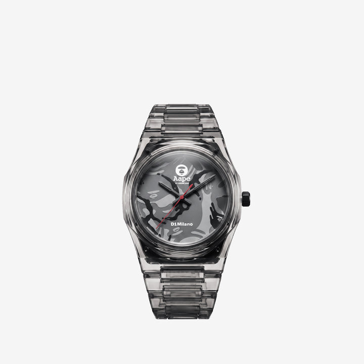 AAPE x Nylon 39mm Black Camo Front