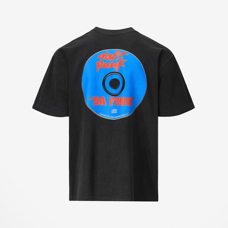 Daft Punk Da Funk T-Shirt Faded Black Tees