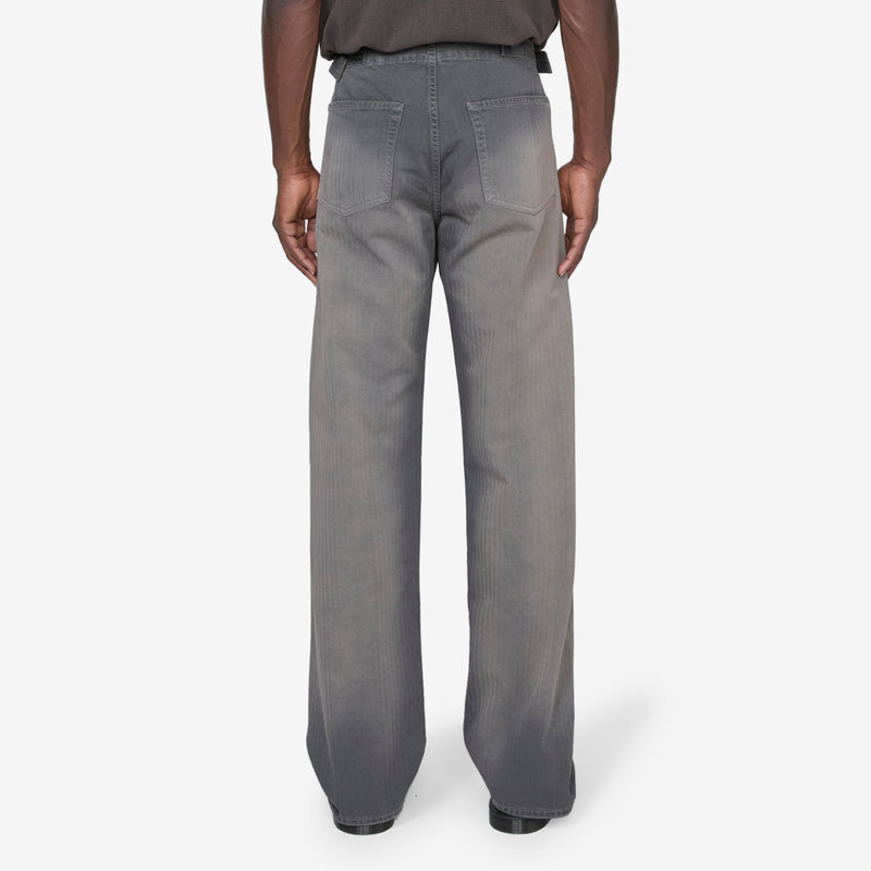 Trucker Trouser French Sun Faded Herringbone Pants