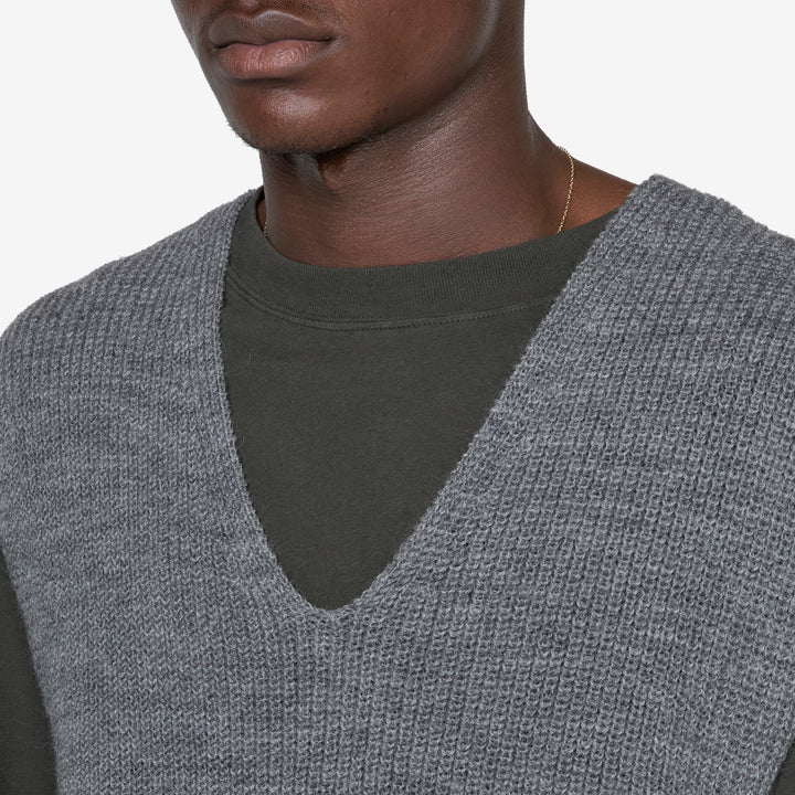 Chunky Ribbed Slipover Grey