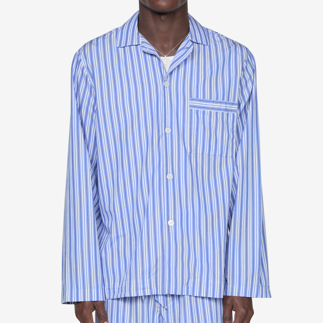 Cotton Poplin Pyjama Shirt Penny Stripes Shirts