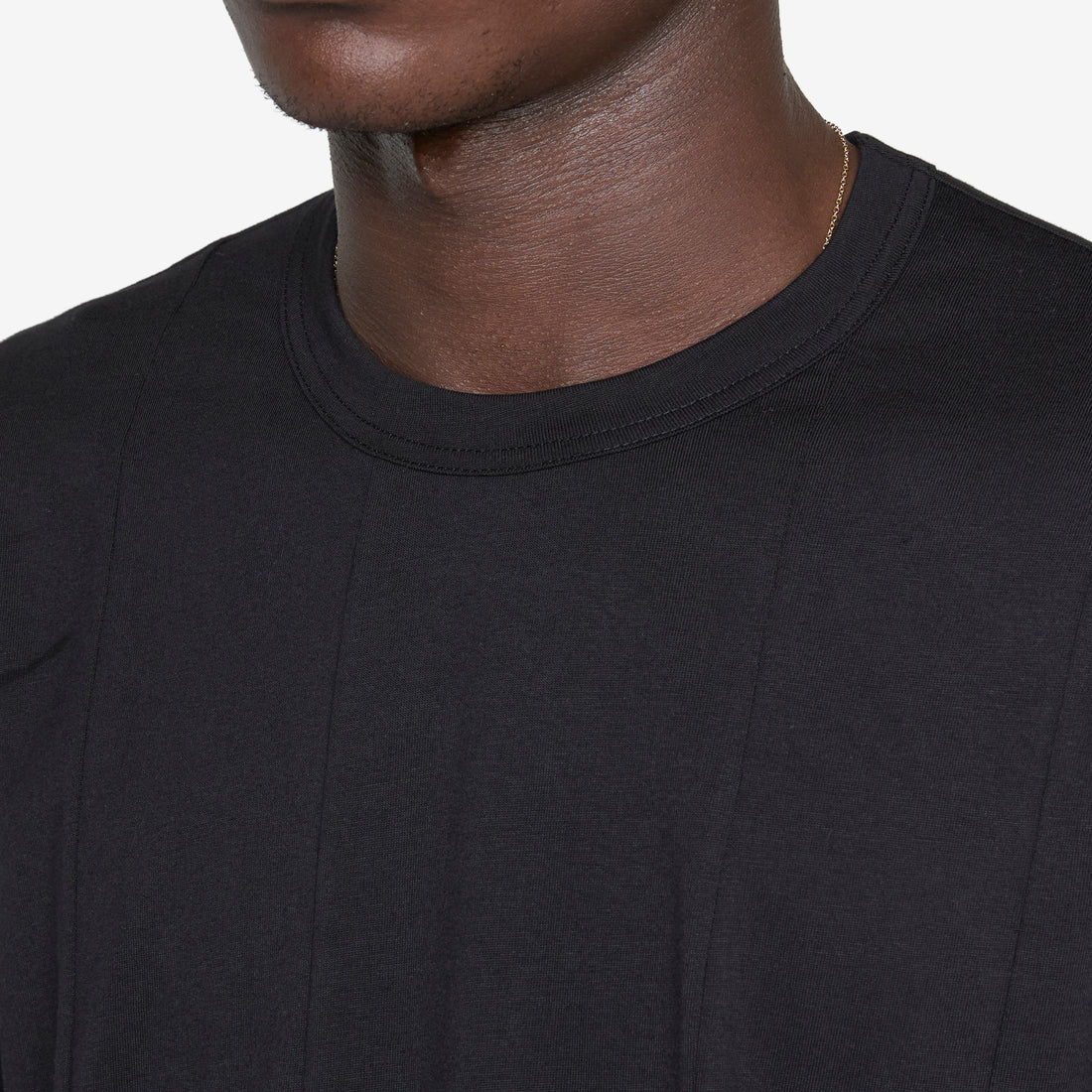 Oversized Asymmetric Hem T-Shirt Black Tees