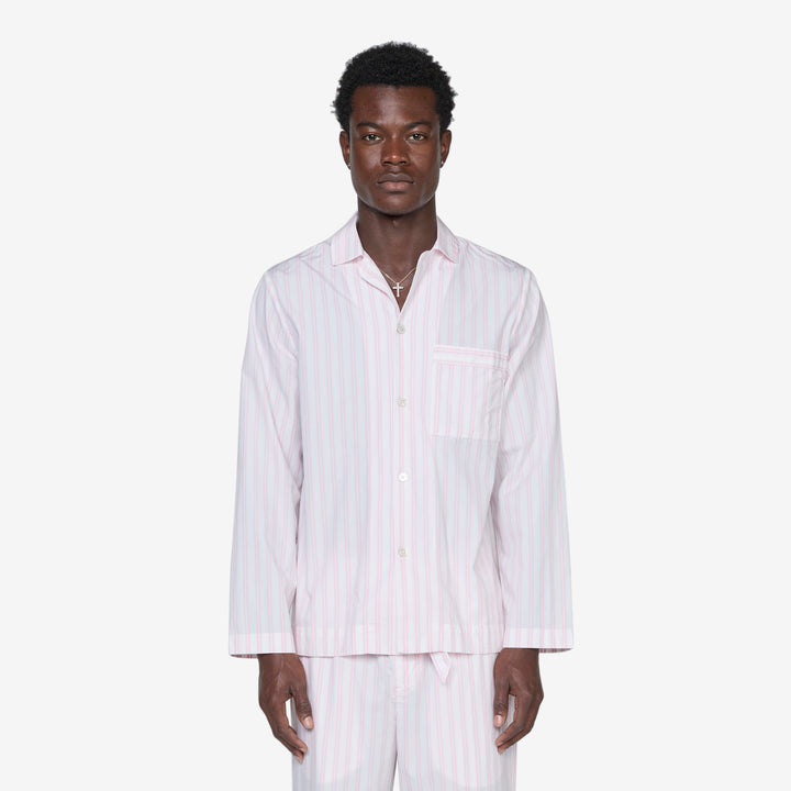 Cotton Poplin Pyjama Shirt Hatty Stripes Front