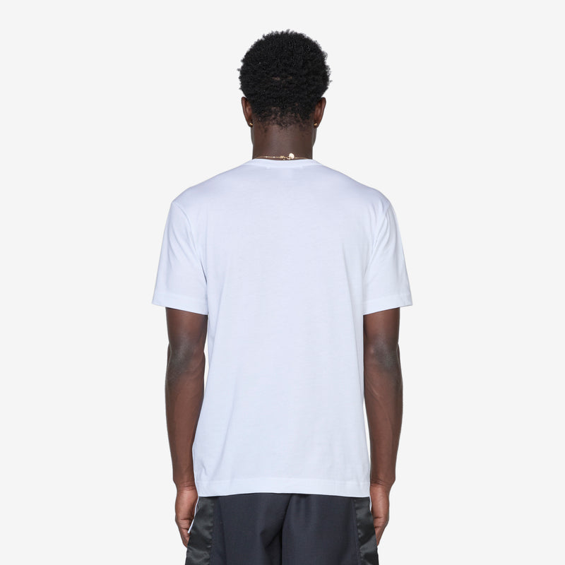 Oversized Asymmetric Hem T-Shirt White Tees