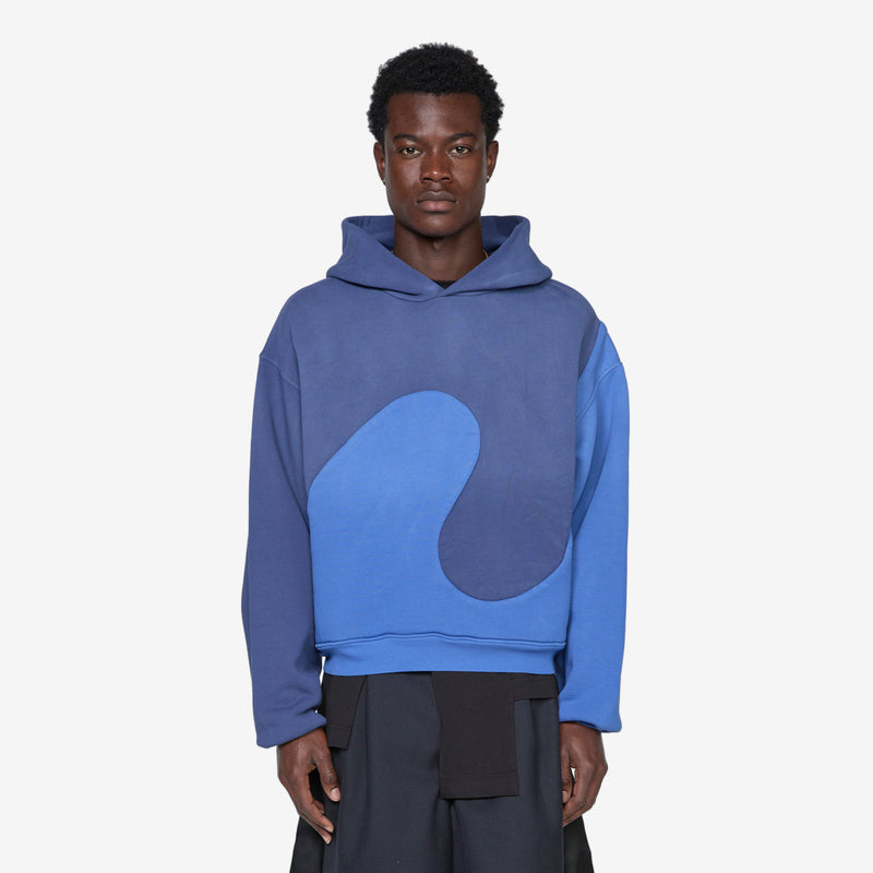 Classic Swirl Hoodie Blue | Blue Jumpers