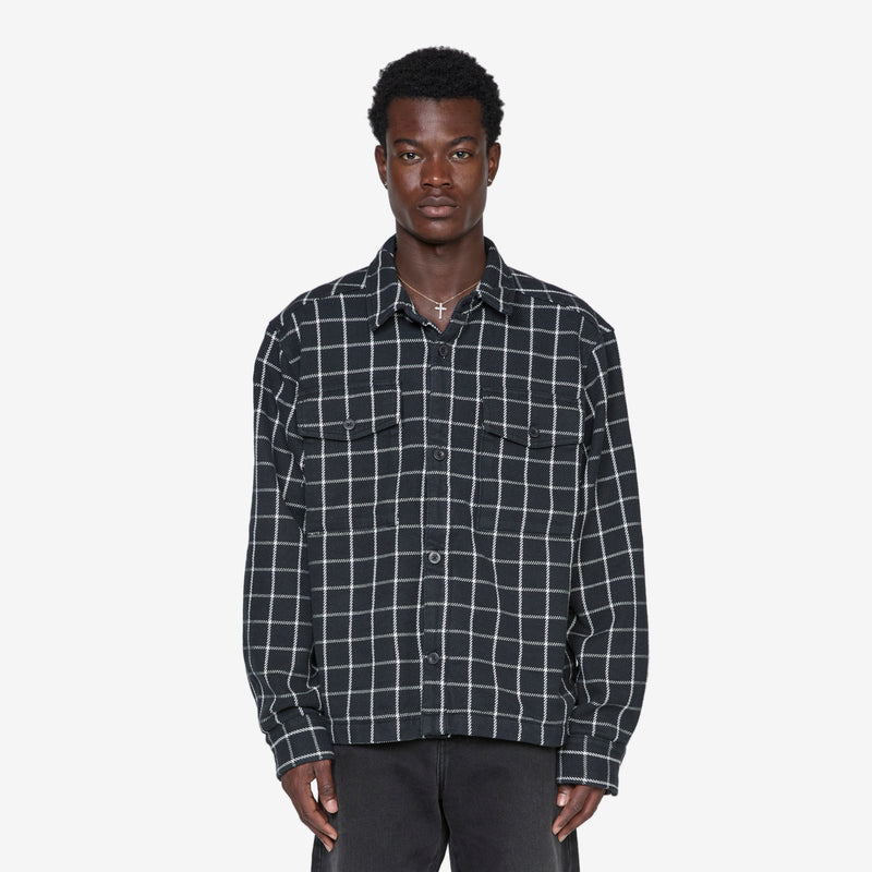 Valley Twill Utility Shacket TNF Black Grid Jackets