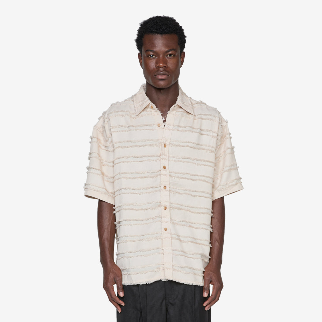 Boxy Short Sleeve Shirt Bone Shirts