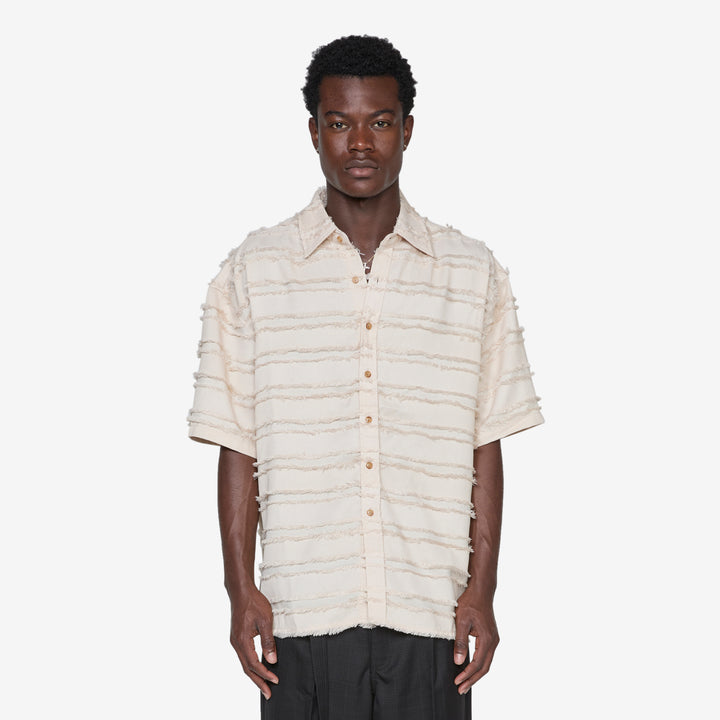 Boxy Short Sleeve Shirt Bone Front