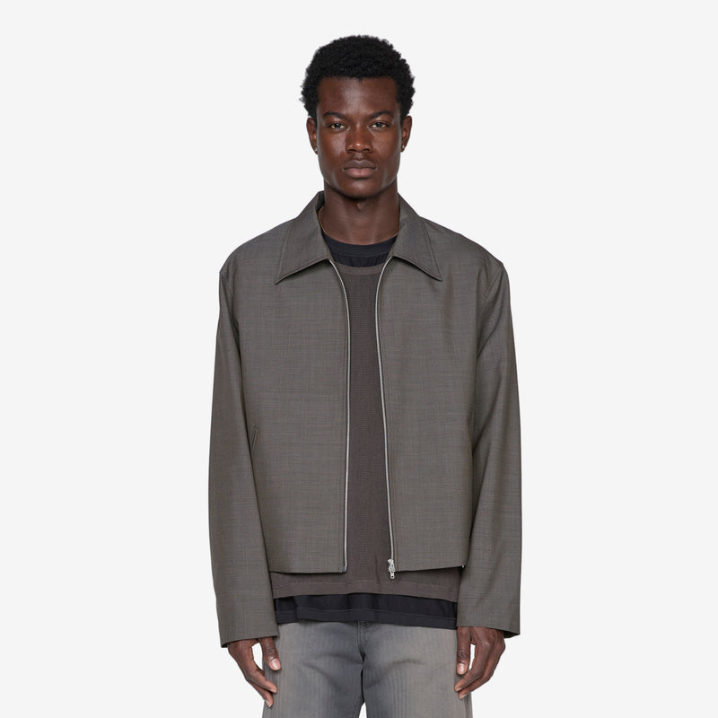 Mini Jacket Grey Atom Check Wool Jackets