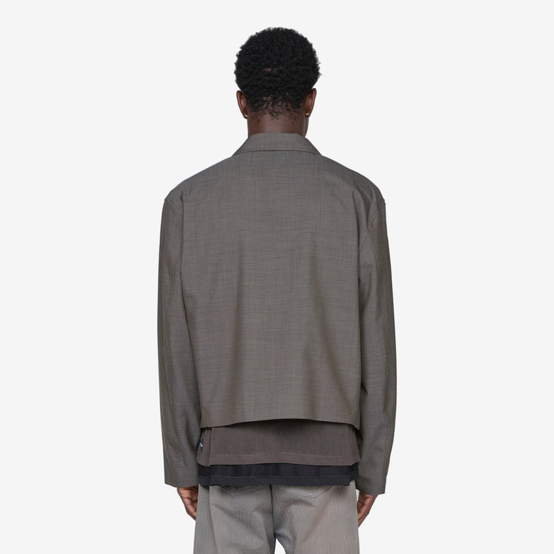 Mini Jacket Grey Atom Check Wool Jackets