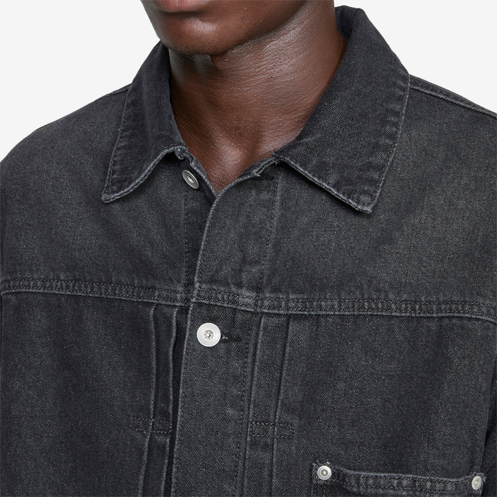 Type-1 Denim Trucker Jacket Black Washed