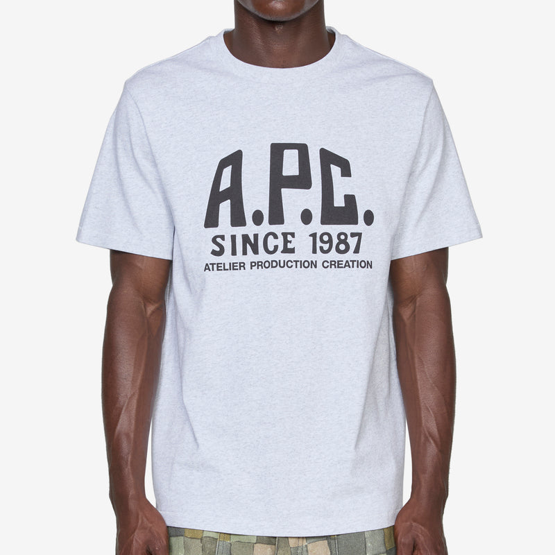 Print Label T-Shirt Heather Grey Tees