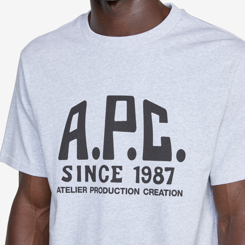 Print Label T-Shirt Heather Grey Tees