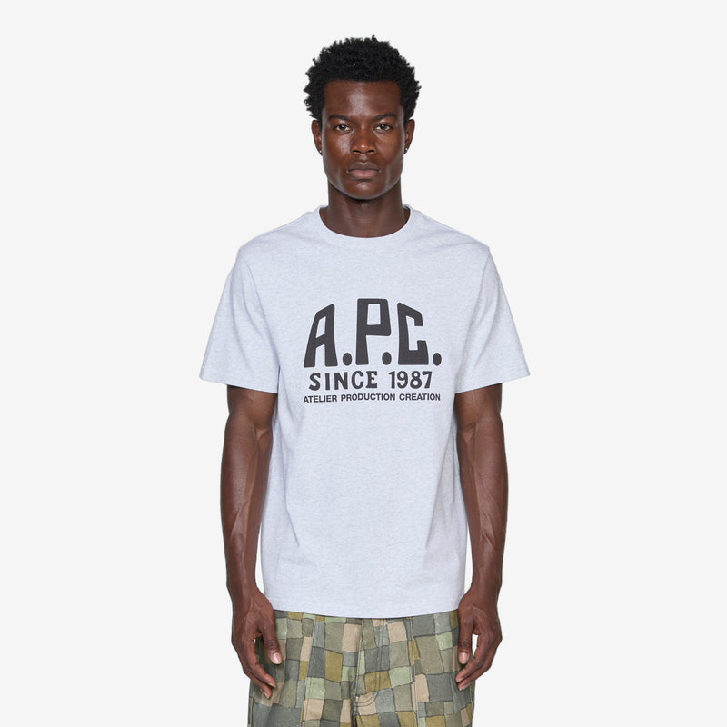 Print Label T-Shirt Heather Grey Tees