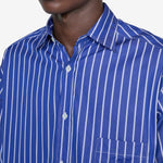 Striped Button Down Shirt Blue Stripe