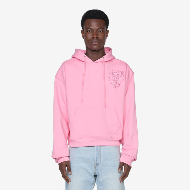 Bedazzled Hoodie Pink Front