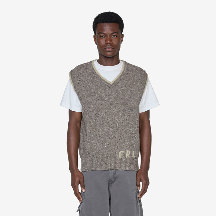 ERL Knit Vest Grey Front