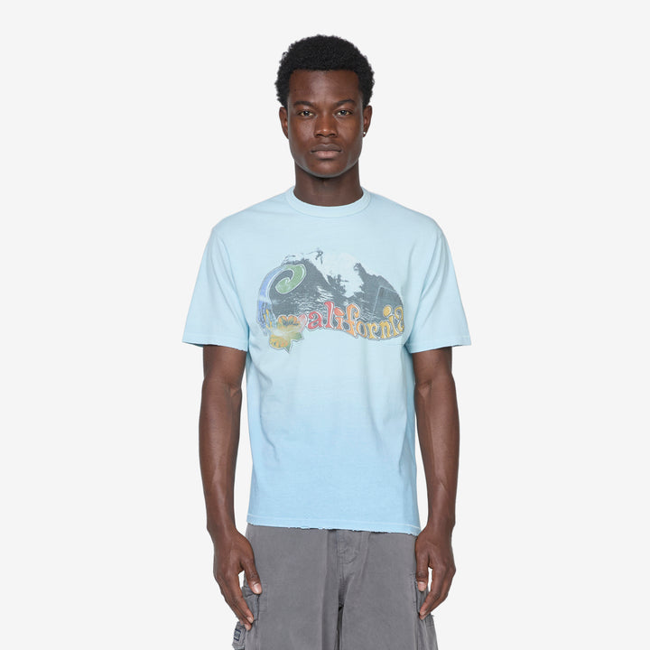 California Wave T-Shirt Blue Front
