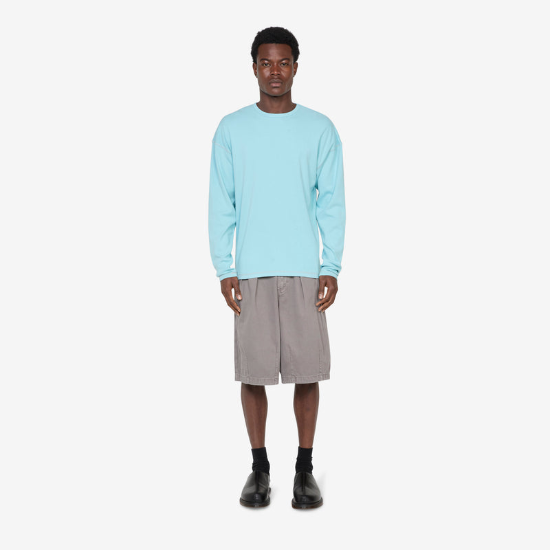 Heavy Rib Knit Longsleeve T-Shirt Topaz Tees