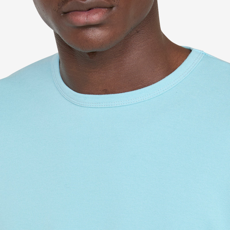 Heavy Rib Knit Longsleeve T-Shirt Topaz Tees
