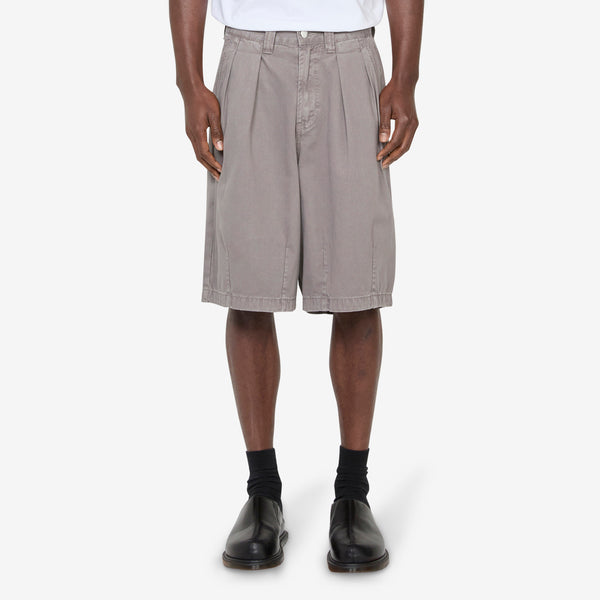 Pleated Balloon Shorts Grey Shorts