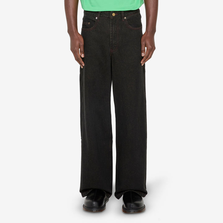 Loose Jeans Mud Wash Front