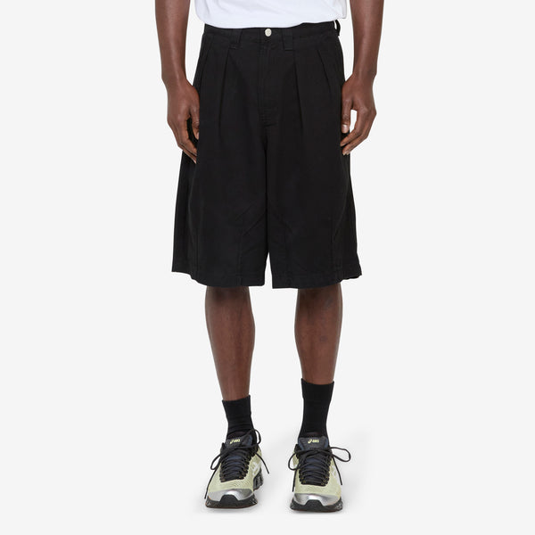 Pleated Balloon Shorts Black Shorts