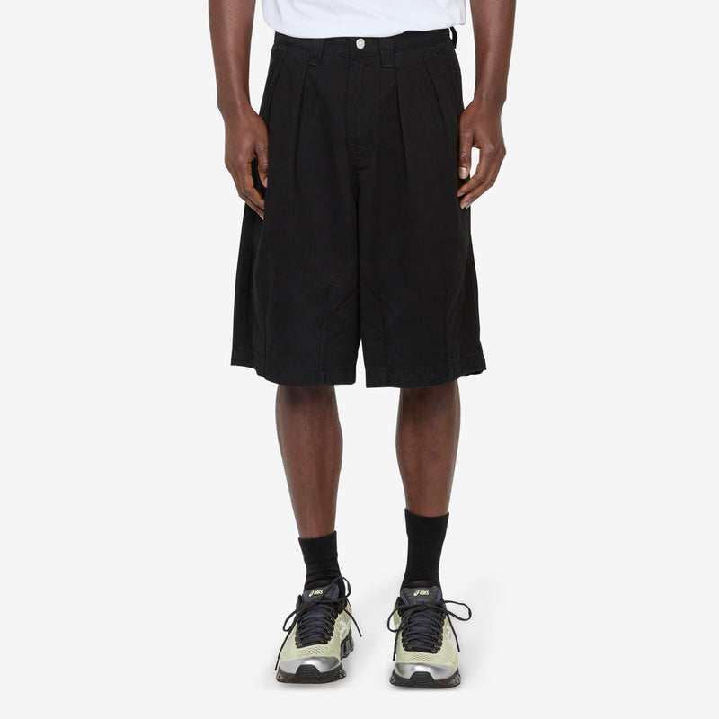 Pleated Balloon Shorts Black Shorts