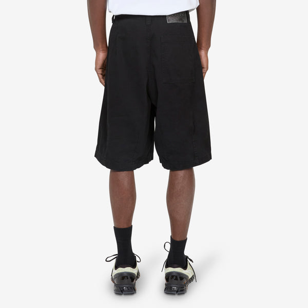 Pleated Balloon Shorts Black Shorts