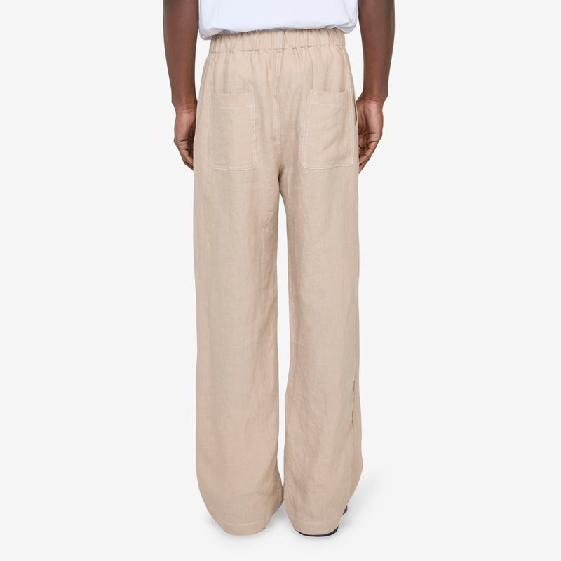 Linen Beach Pants Beige Pants