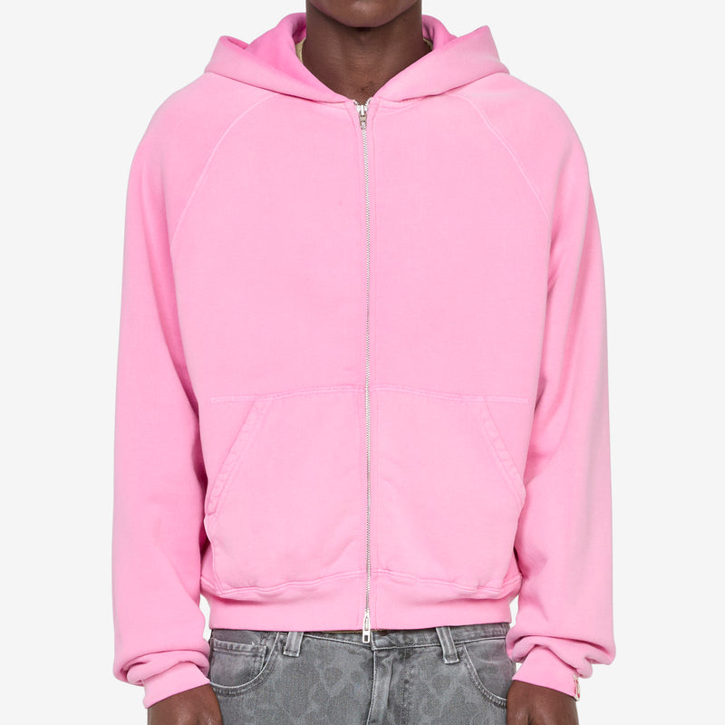 Raglan Zip Up Hoodie Fuchsia Jumpers