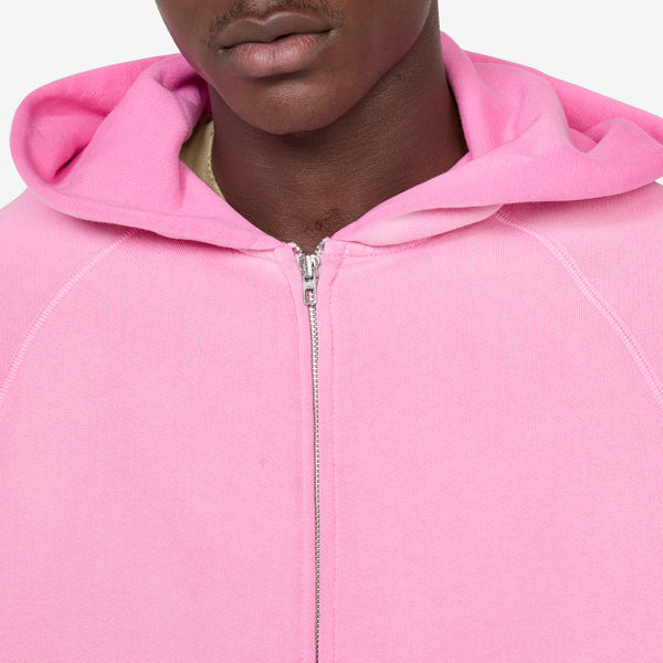 Raglan Zip Up Hoodie Fuchsia Jumpers