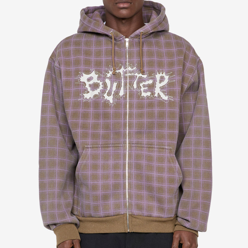 Eruption Zip-Thru Hood Plaid Jumpers