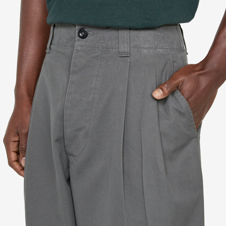 Stitch Pleat Trousers Charcoal