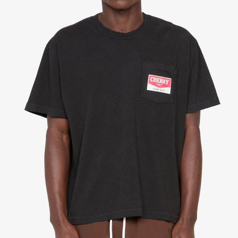 Chevron Logo Classic Pocket T-Shirt Vintage Black Tees