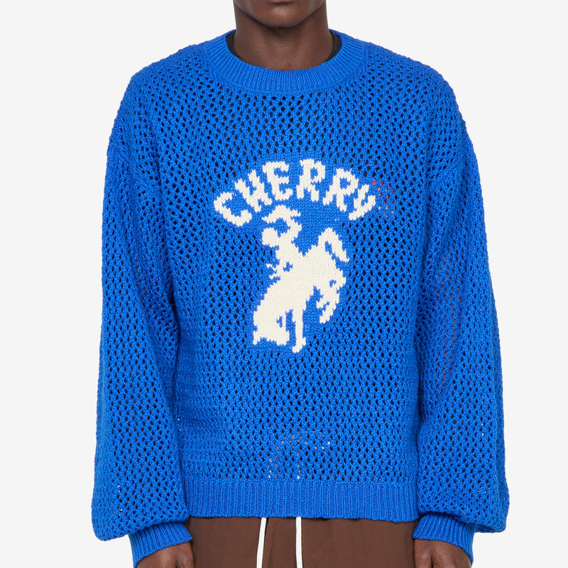 Knit Western Crew Royal Blue Jumpers