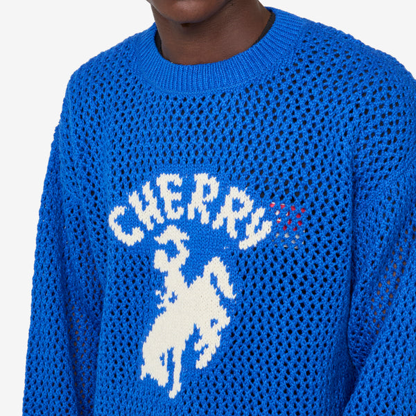 Knit Western Crew Royal Blue Jumpers