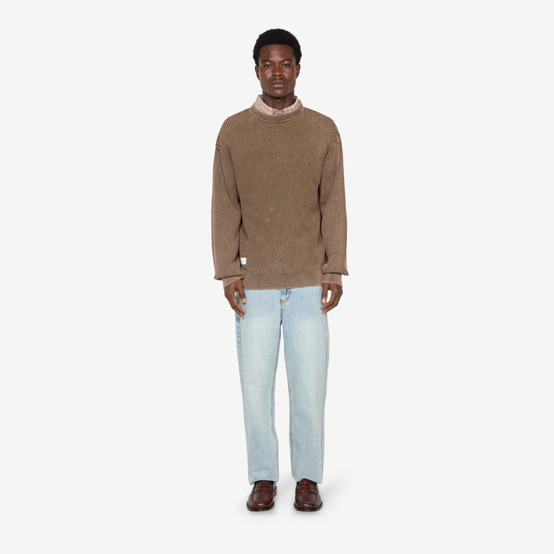 Bleach Knit Sweater Brown Jumpers