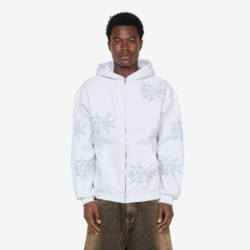 Roach Zip-Thru Hood Ash Jumpers