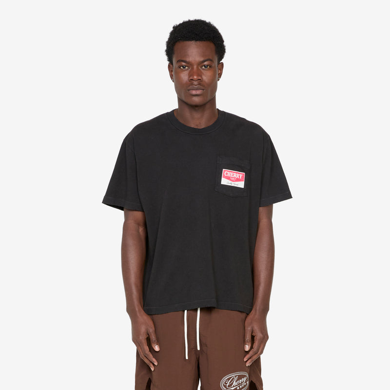 Chevron Logo Classic Pocket T-Shirt Vintage Black Tees