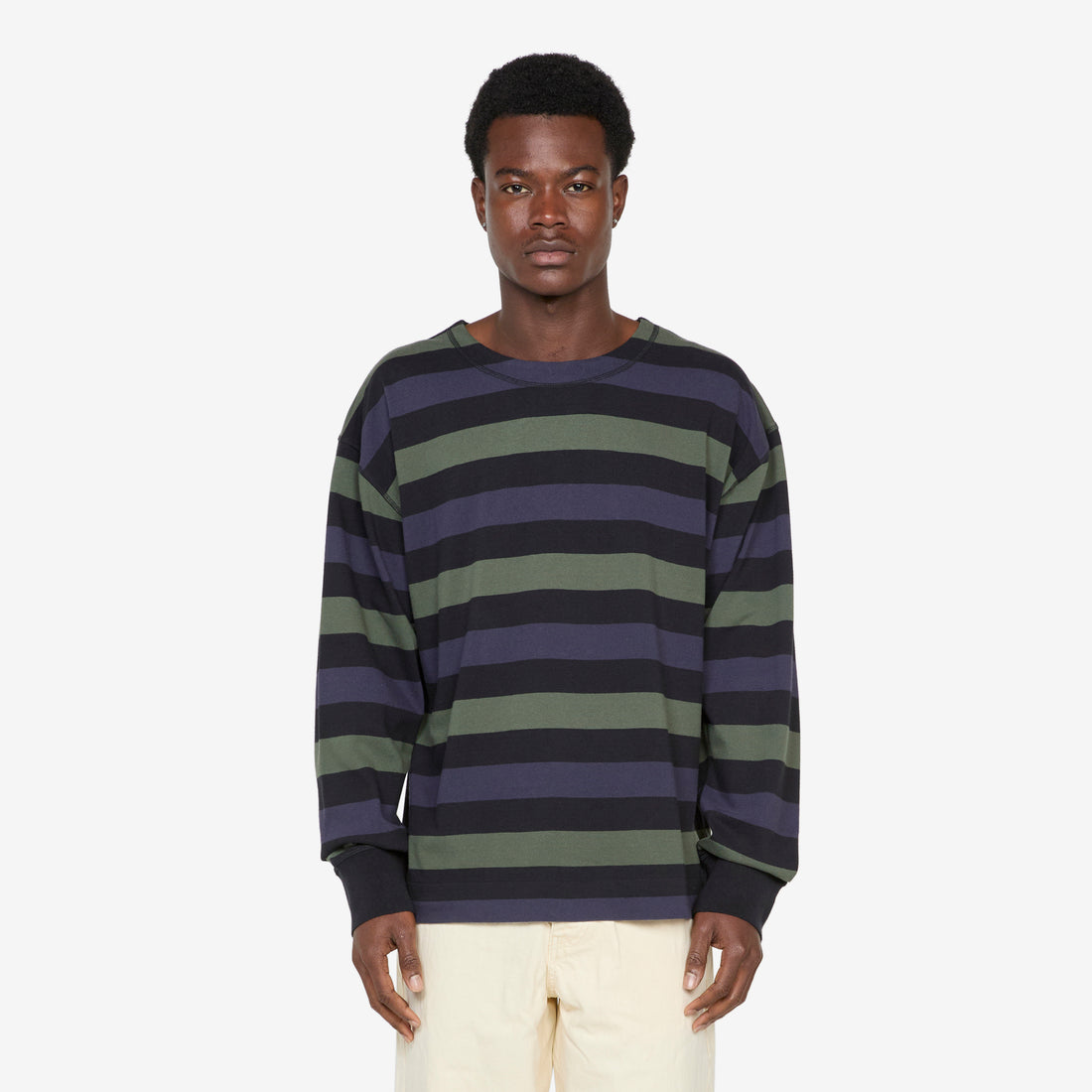 Crew Neck Matelot Off Black | Indigo | Uniform Green Jumpers