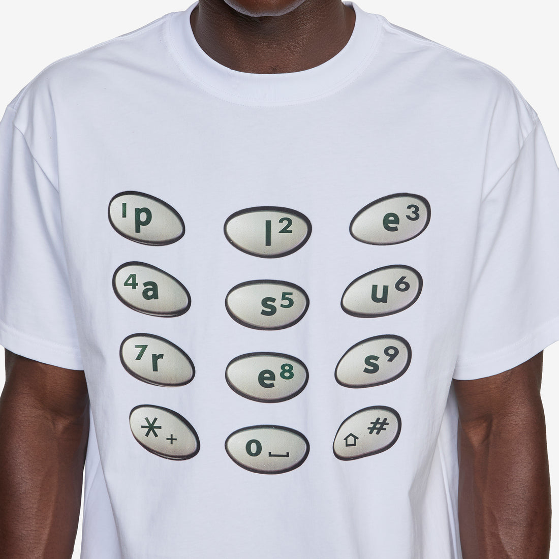 Buttons T-Shirt White Tees