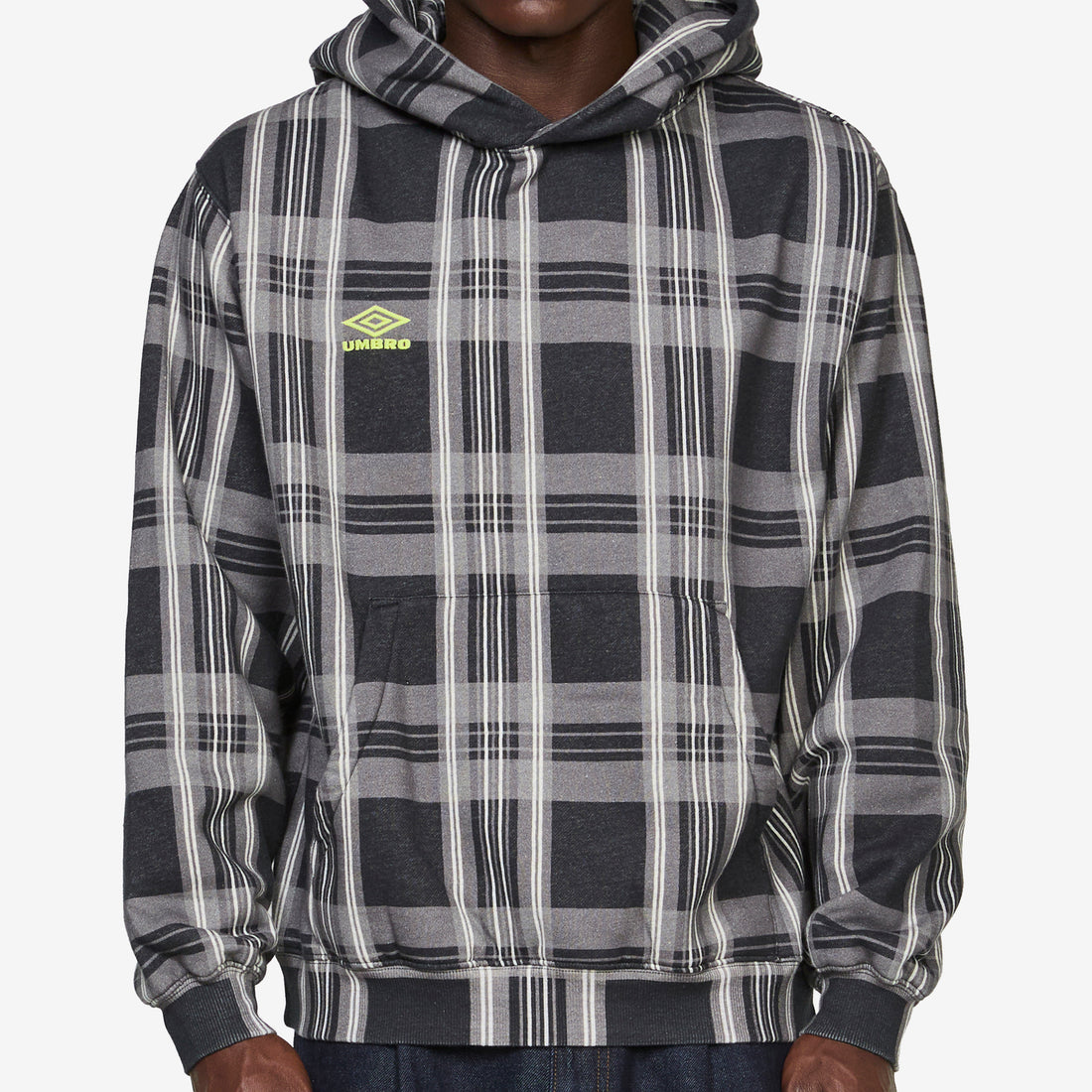 Umbro x Spine Plaid Hoodie Black Jumpers