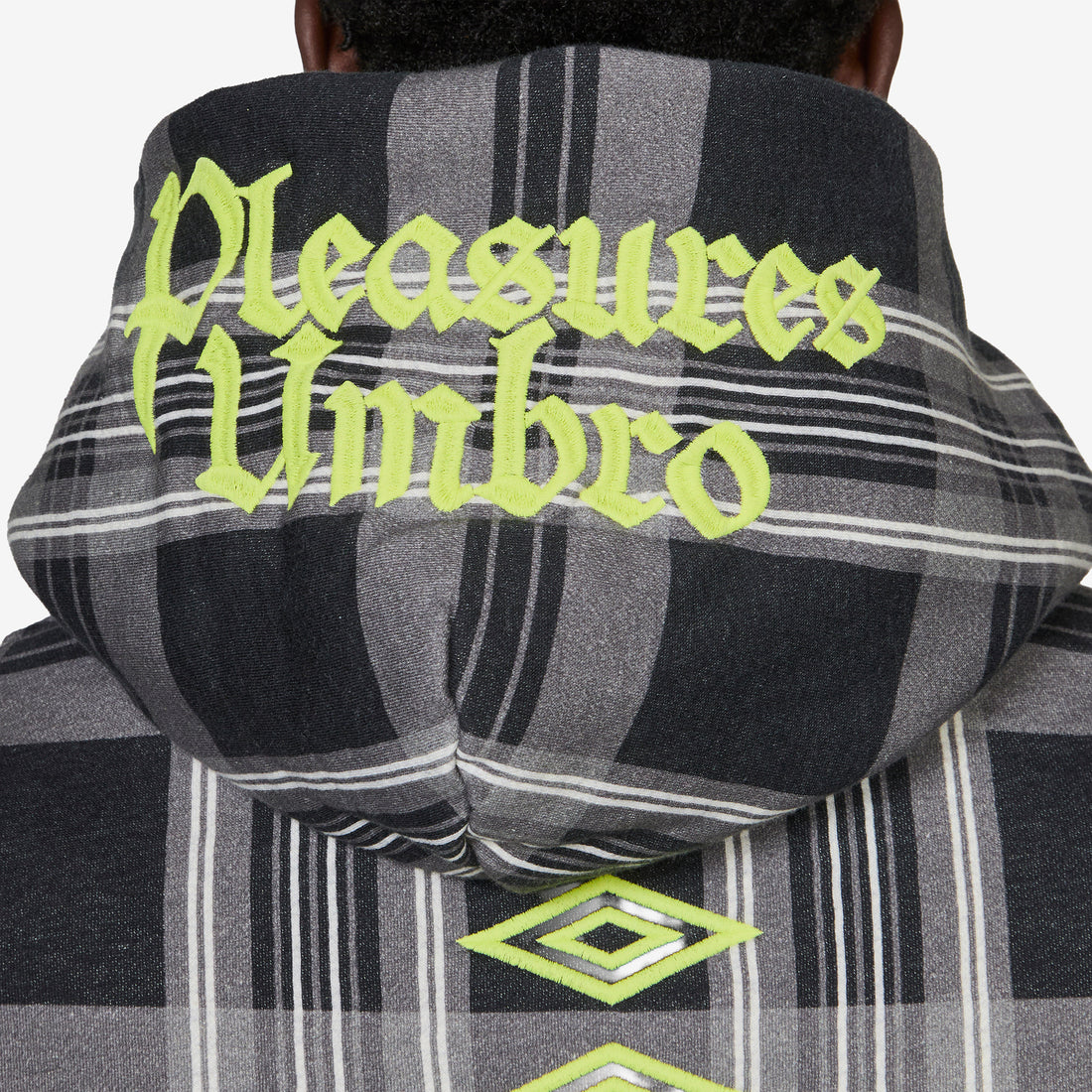 Umbro x Spine Plaid Hoodie Black Jumpers