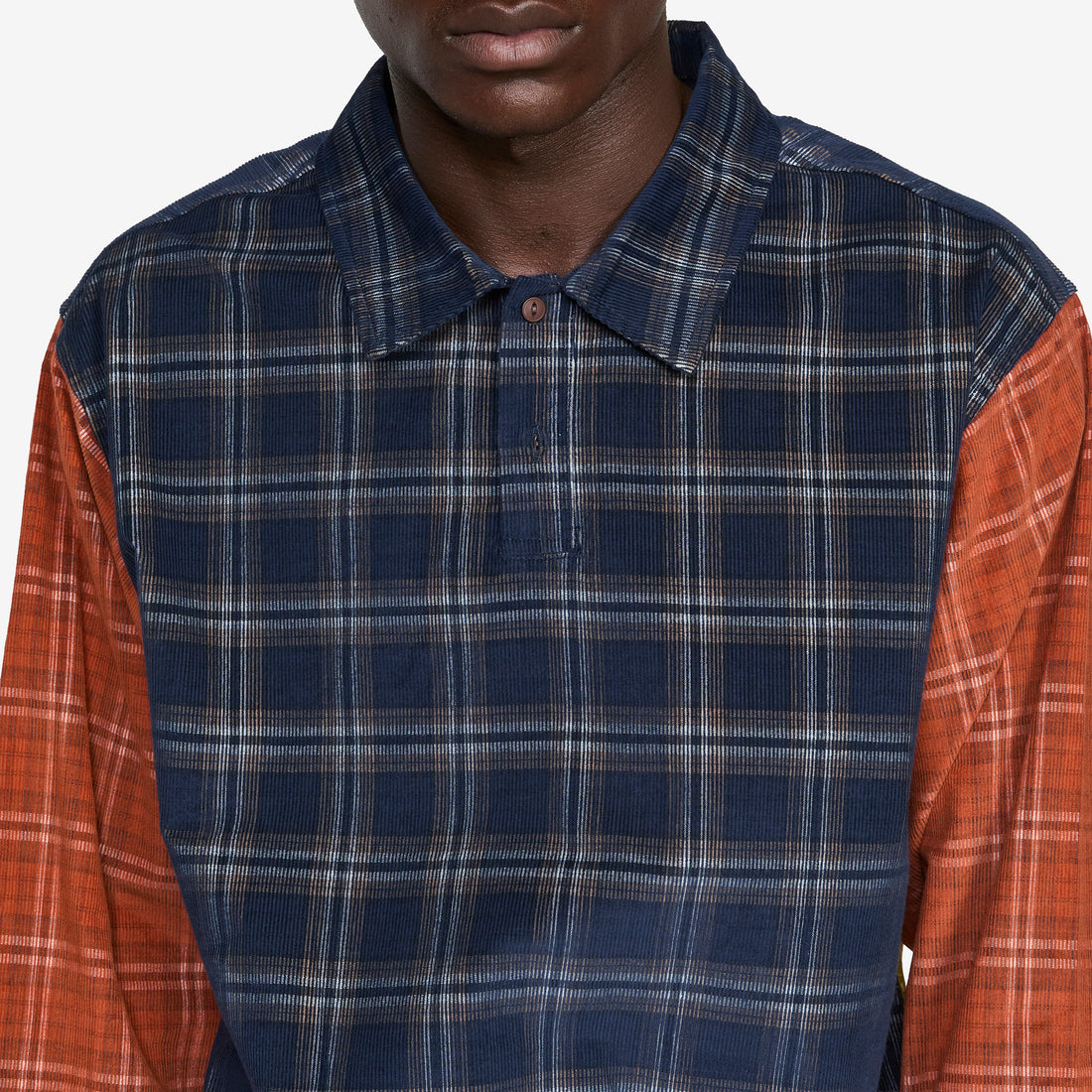 Script Woven Polo Navy Shirts