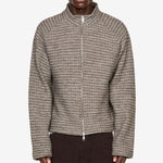 Leisure Zip Up Shredded Brown Stripe