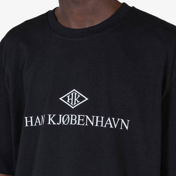 HK Logo Boxy T-Shirt Black