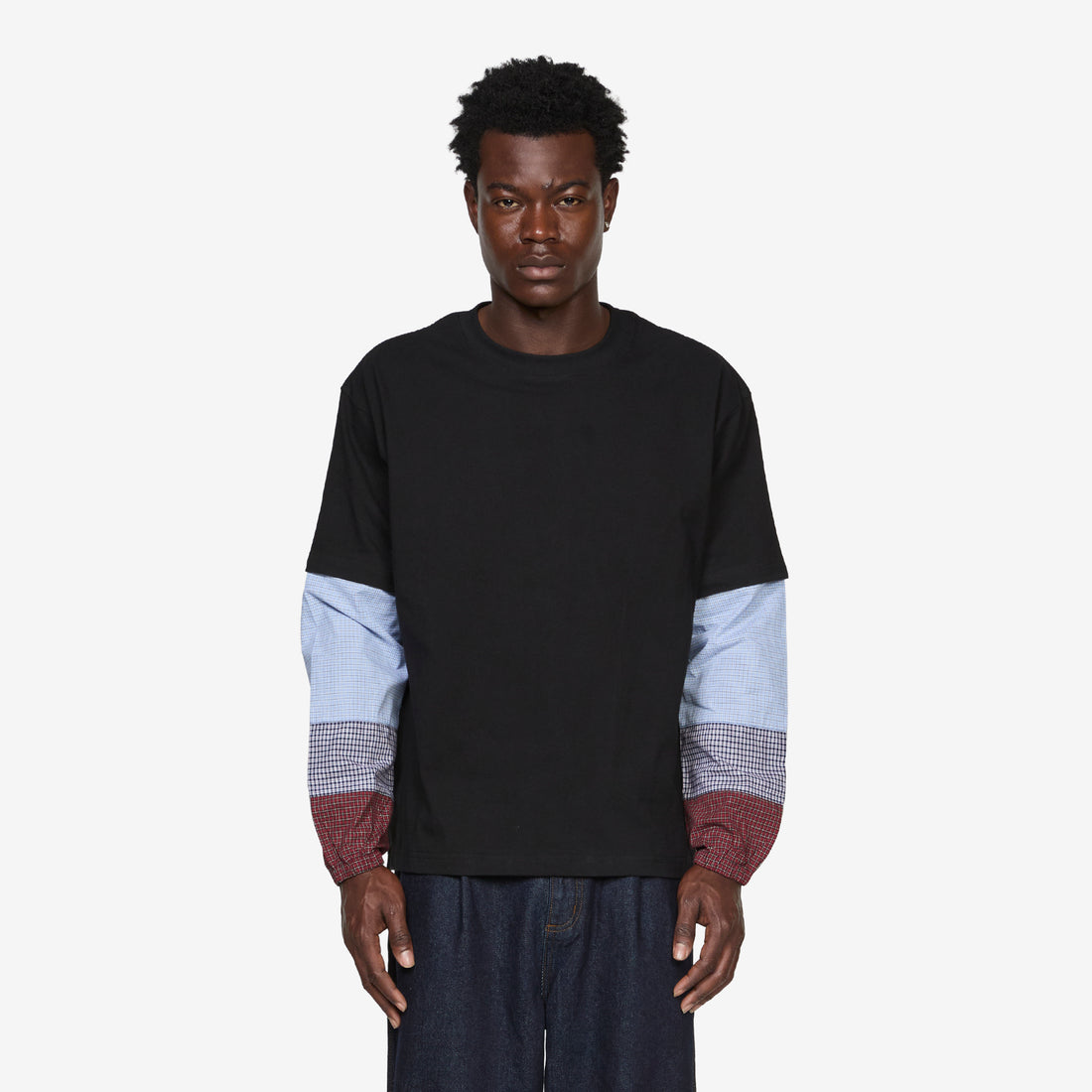 Tartan Heavyweight Longsleeve Black Tees